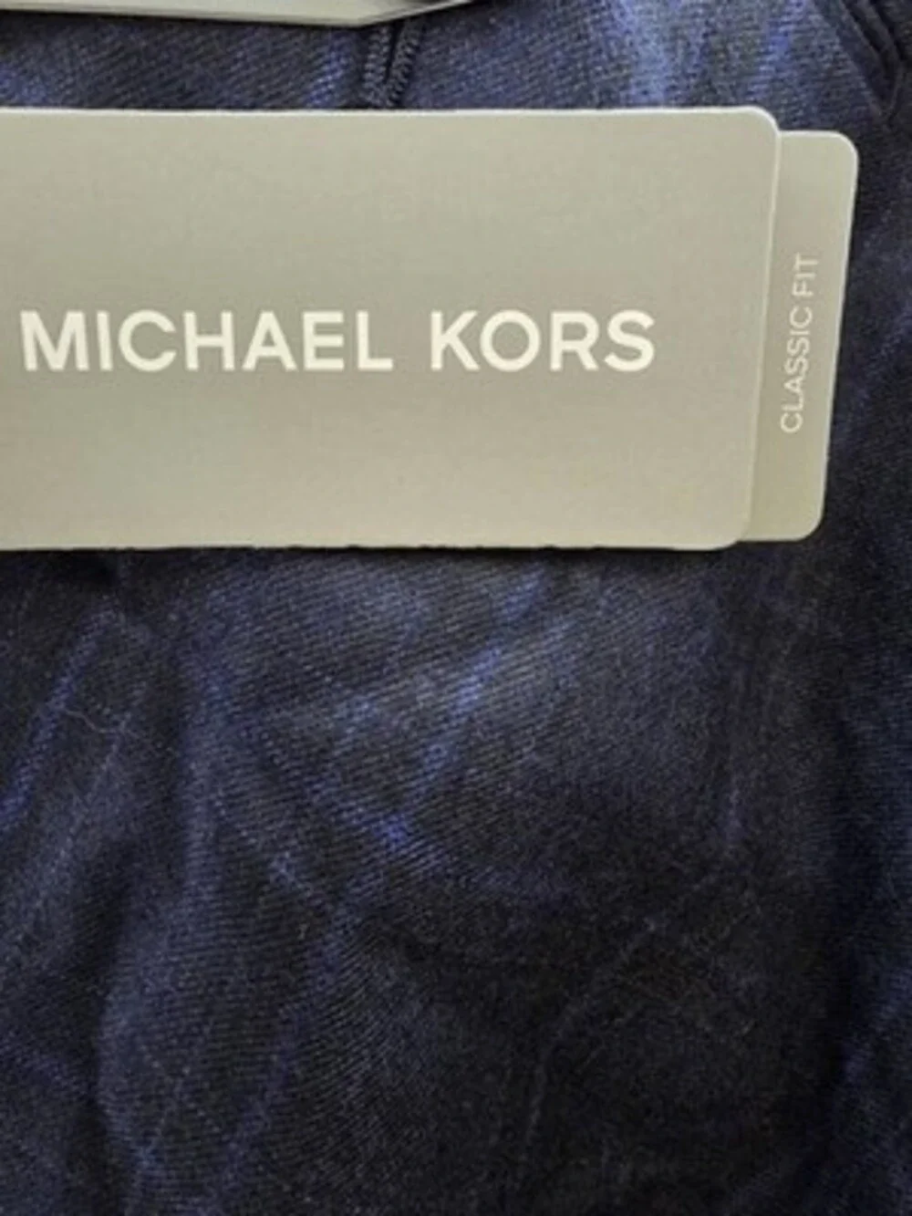 Michael Kors Classic-Fit Wool-Blend Suit Pants Men's 34W x 32L Midnight Plaid